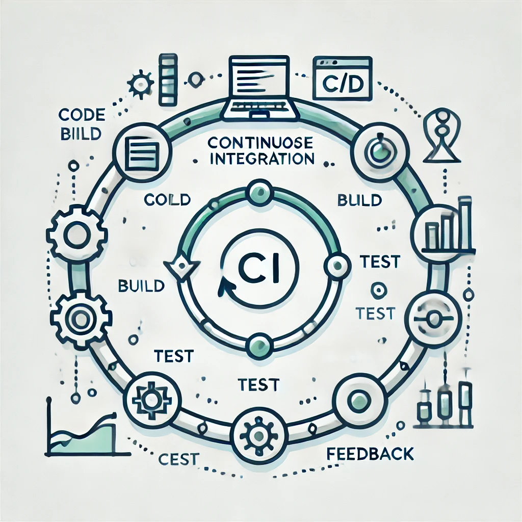 Image representing Continuous Integration (CI) in a CI/CD pipeline