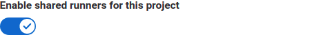 GitLab Enable runners switch