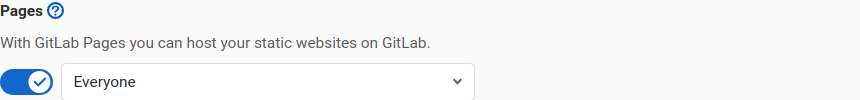 GitLab Pages visibility